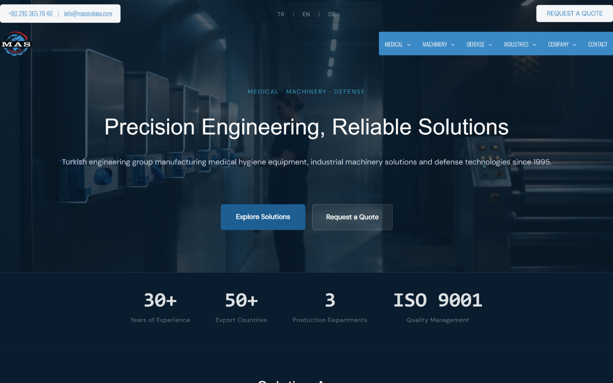 Mas Group website